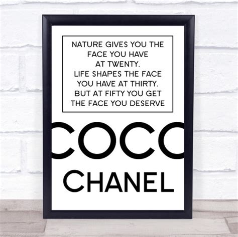 coco chanel the face you deserve|Coco Chanel quotes at 30.